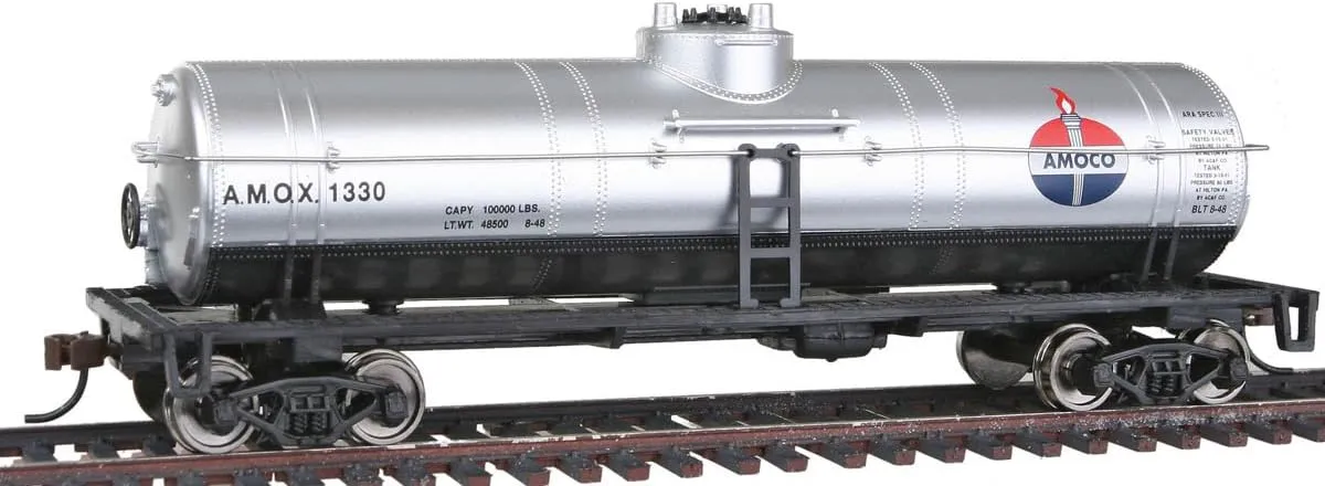 Walthers Trainline 40' Tank Car with Metal Wheels Ready to Run - Amoco Oil