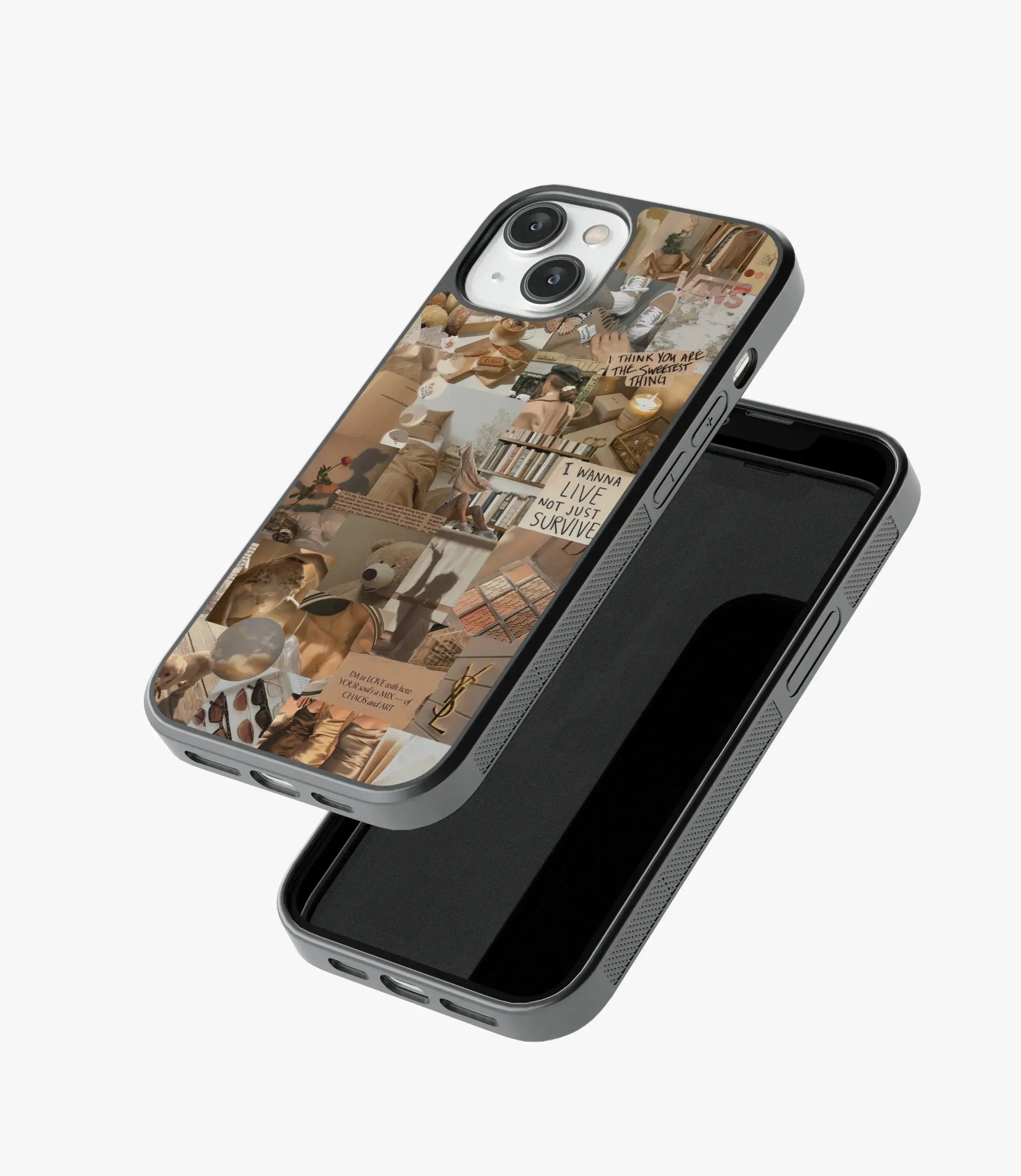 Wanna Live Aesthetic Glass Phone Case