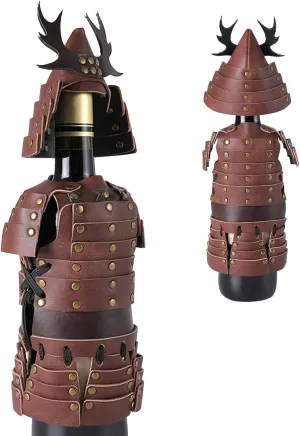 Warring States Wine Bottle Cover, Wine Bottle Cover, Japanese Wine Bottle Decorations, Halloween Wine Decorations for Wine Cabinet Decoration, As Shown, Siehe Beschreibung, See description, As