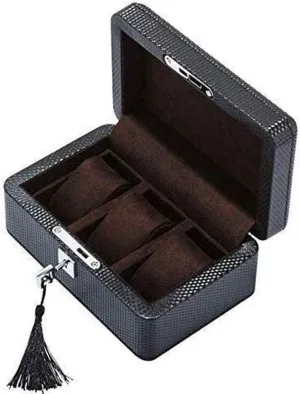 Watch Box - Leather Watch Box Wooden Simple Mechanical Watch Collection Storage Box Finishing Box with Lock Present Elegant