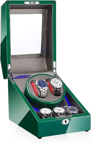 Watch Stand Watch Winders for Automatic Watches - 3 2 Mechanical Watch Shaker LED Automatic Winding Box Household Mute Anti-Magnetic Electric Motor Box Watch Storage Display Box Open Lid STO