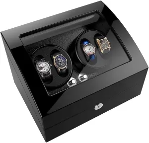 Watch Winder Automatic Mechanical Watch Winder Box 4 Wrist Watches   6 Storage Case Automatic Watch Box Winder 5 Rotation Modes