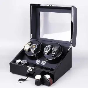 Watch Winders Automatic Mechanical Watch Winder Box 4 Wrist Watches   6 Storage Case Automatic Watch Box Winder 5 Rotation Modes