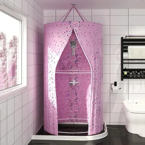 Waterproof Bathroom Shower Curtain Portable Shower Curtains Polyester Hanging Heat Insulation Double Zipper for Camping Beach Shower Toilet(Size:80x200cm/31.5x78.7in,Color:A)