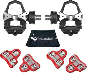 Wearable4U Favero Assioma Duo Pedal Based Cycling Power Meter with Extra Cleats Cleaning Cloth Bundle