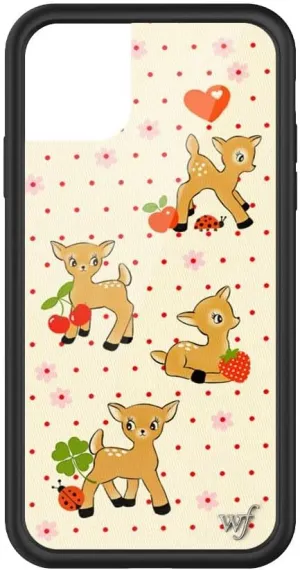 Wildflower Cases - Oh Deer, Compatible with Apple iPhone 11 | Animals Fruit Floral Dainty Aesthetic Cute Trendy - Protective Black Bumper, 4ft Drop Test Certified, Women Owned Small Business