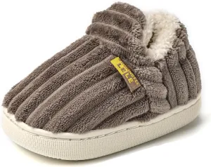 WILLFUN Unisex-Child Fleece Slippers Boys Girls Warm Winter Indoor/Outdoor Shoes for Little Kids