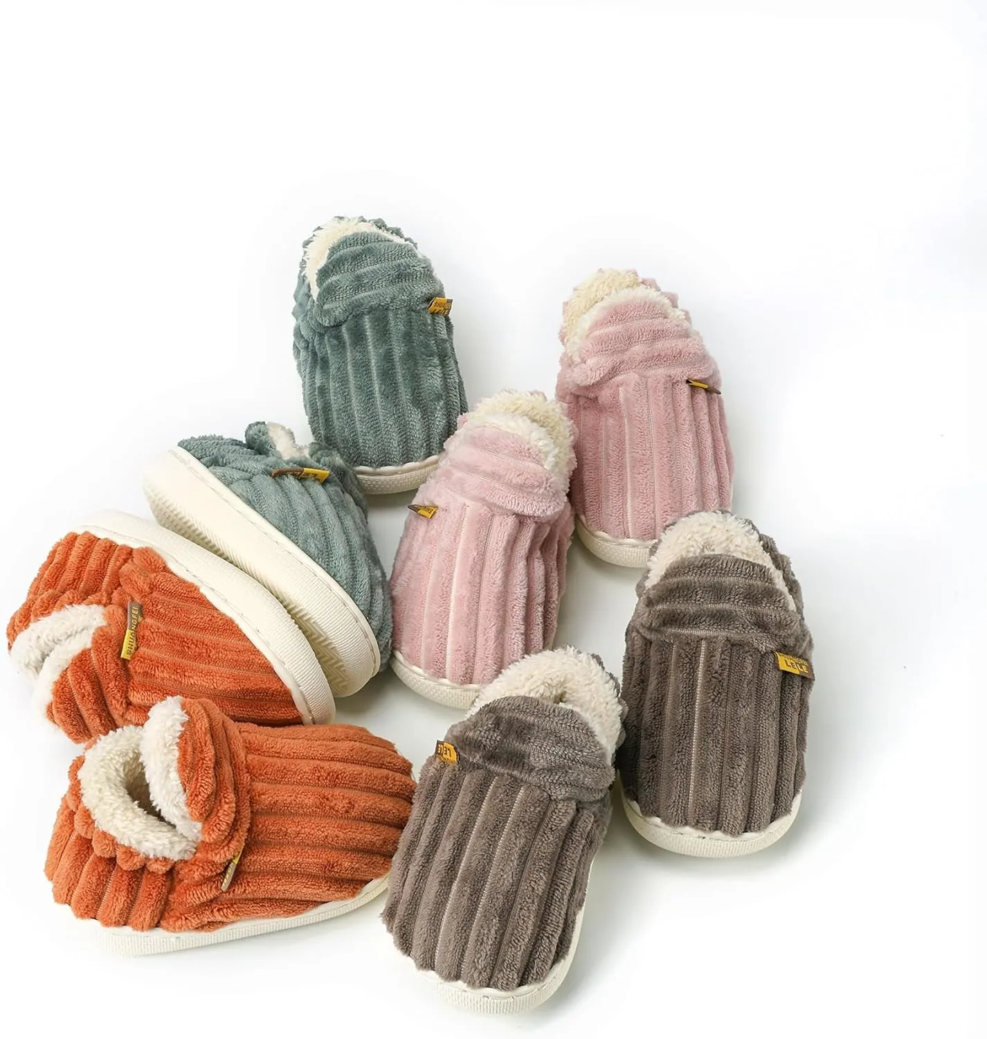 WILLFUN Unisex-Child Fleece Slippers Boys Girls Warm Winter Indoor/Outdoor Shoes for Little Kids
