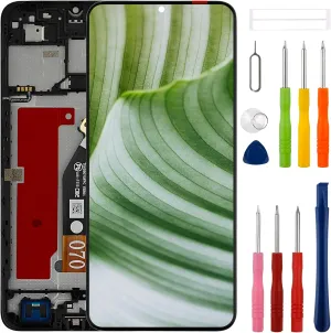 [with Frame] SWARK New LCD Display Compatible with ZTE Blade A54 [6.4"] LCD Touch Screen Digitizer Assembly Replacement with Upgraded Repair Tools Kit