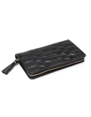 WOLF Caroline Jewelry Portfolio - Black - Quilted Leather - LusterLoc Lining