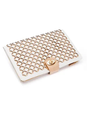 WOLF Chloé Jewelry Portfolio - White Patterned Leather - LusterLoc