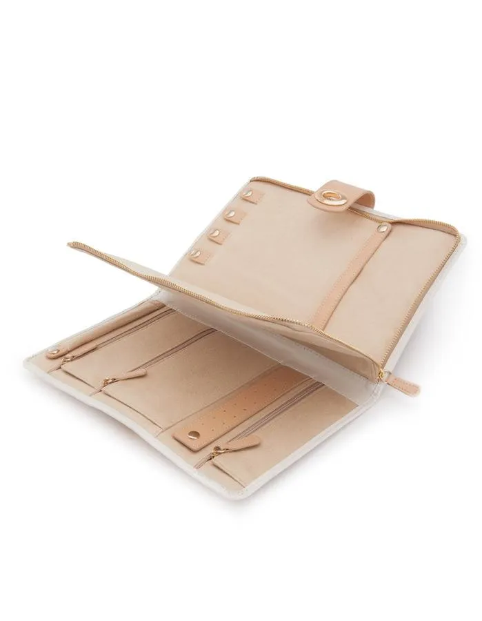 WOLF Chloé Jewelry Portfolio - White Patterned Leather - LusterLoc