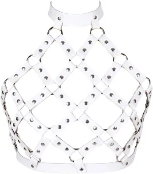 Women Punk Leather Harness Bra Body Cage Crop Tops Bondage Waist Belt Adjust Festival Rave Halloween Costume