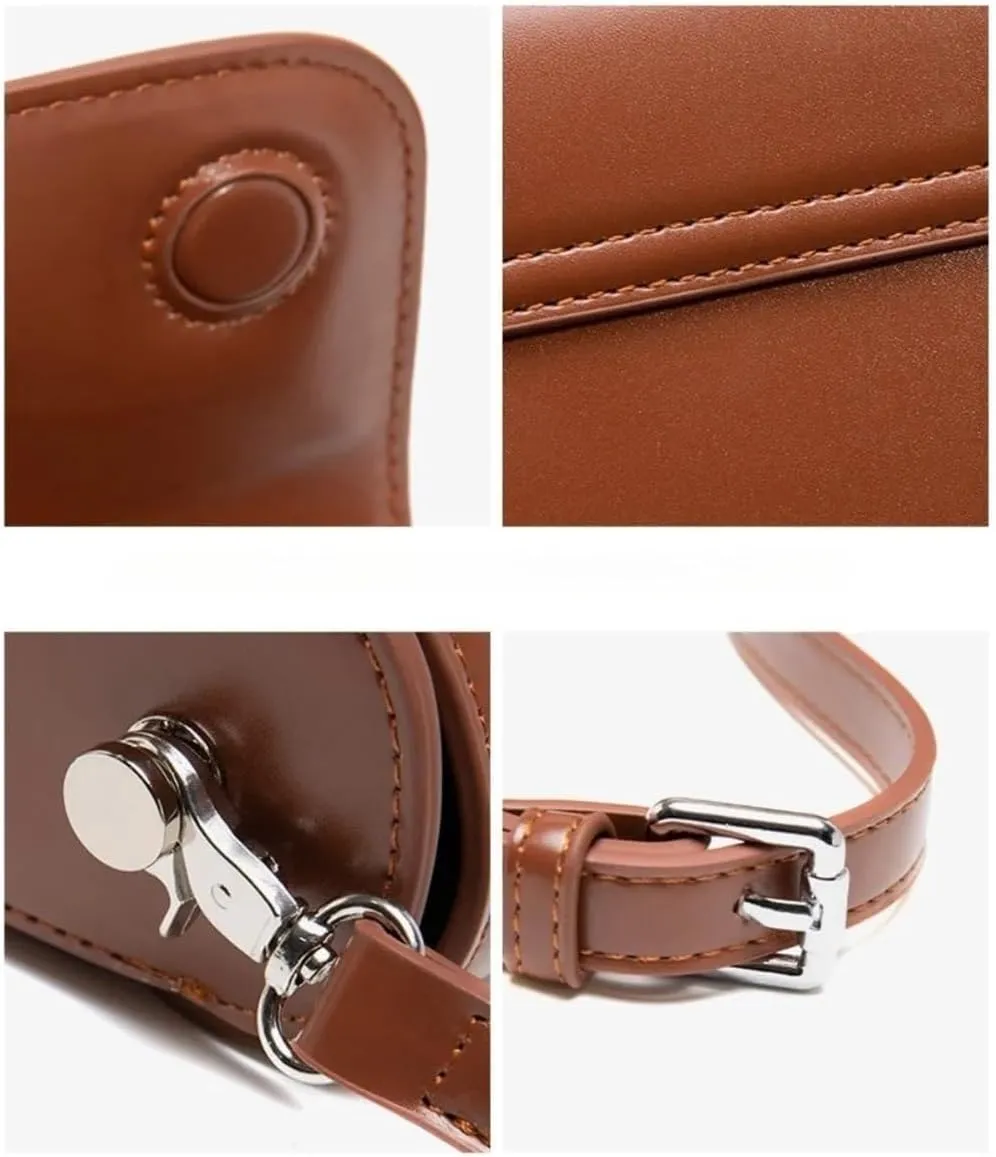 Women Shoulder Bags, PU Leather Storage Bag Women's Retro Small Square Bag Versatile Portable Crossbody Bag
