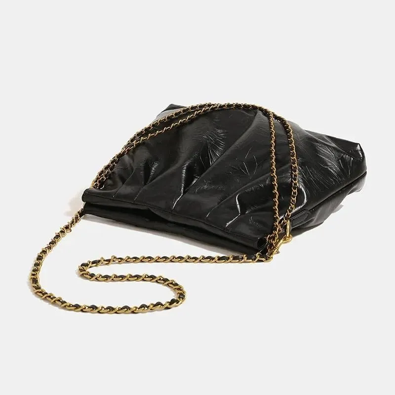 Women Shoulder Bags, Women's Wrinkle Chain Handbag Shoulder Bag Crossbody Bag
