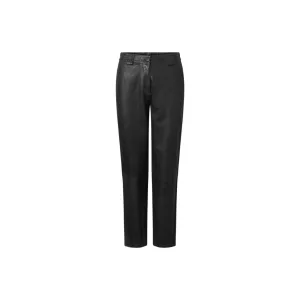 Women Soft Leather pant Black