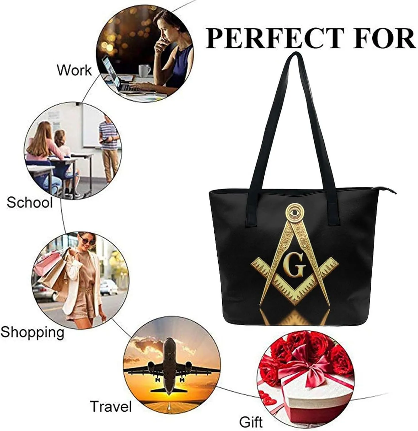 Women's Fashion Tote Bag Shoulder Bucket Bag oft Leather Handbag