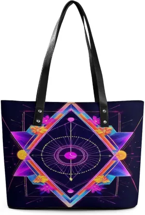 Women's Leather Handbag Commuter Bag Large Work Tote Bag With Zipper