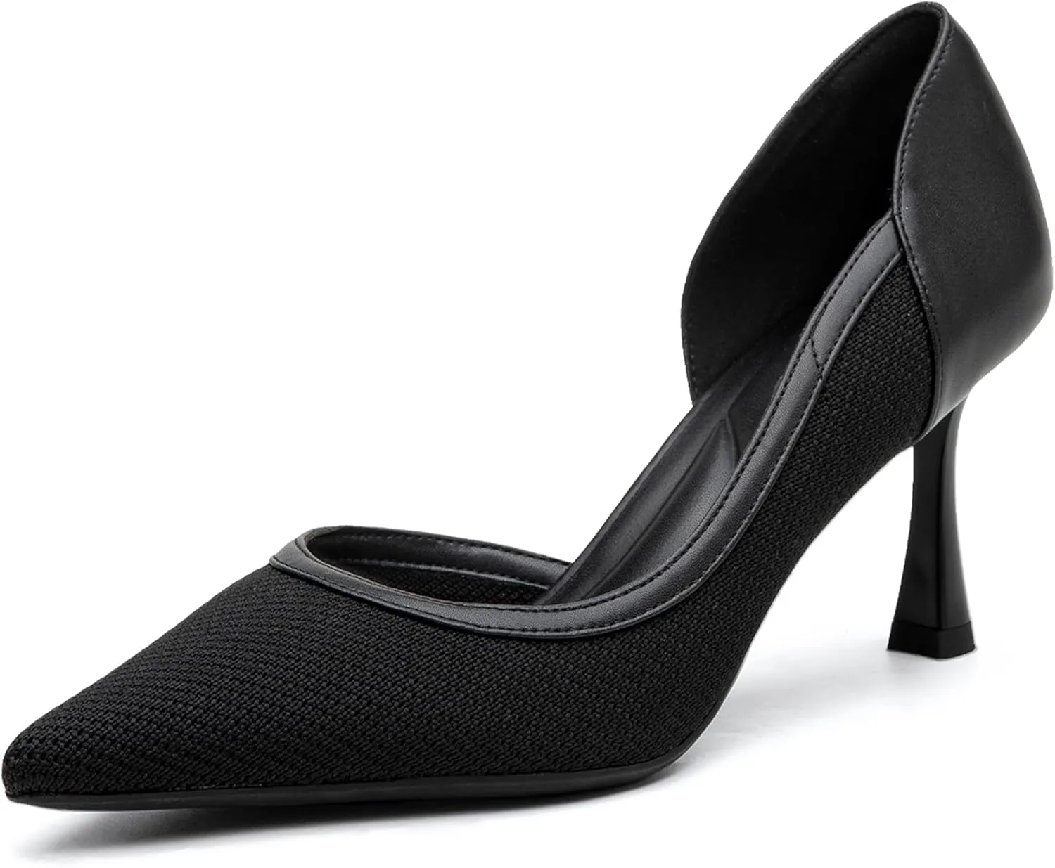 Women's Pointed Toe Kitten Heel Pumps - 2.9 Inch Low Closed Toe Dress Shoes for Wedding, Party, Comfortable Work Pumps
