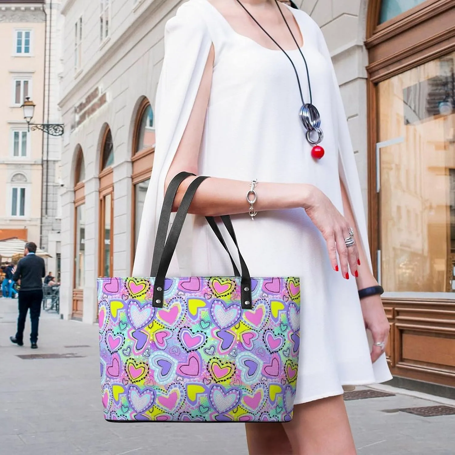 Women's Waterproof Shoulder Commuter Bag Large Work Tote Bag Handbag