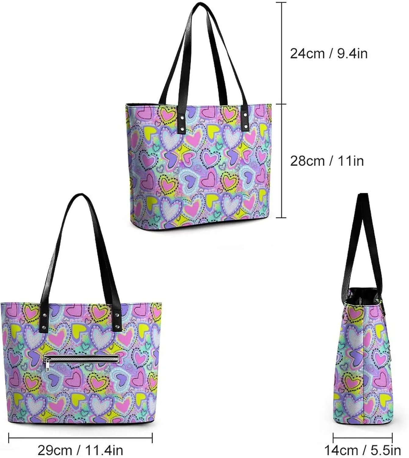 Women's Waterproof Shoulder Commuter Bag Large Work Tote Bag Handbag
