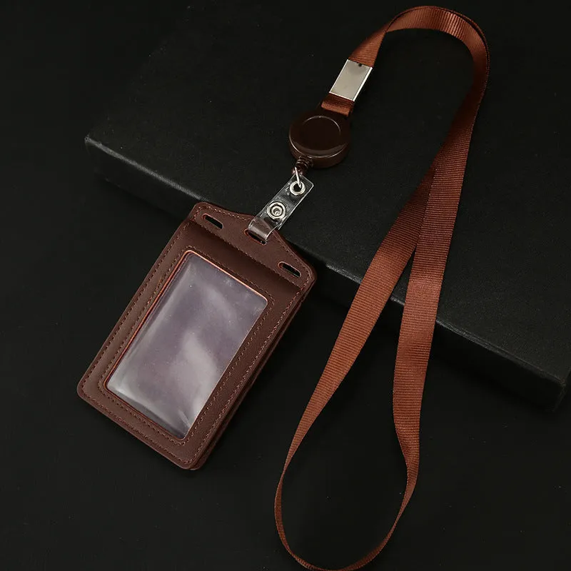 Work Name Tag Retractable Lanyard Airport Card Holder