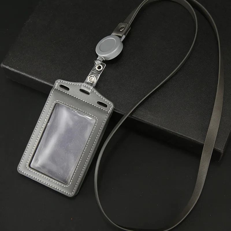 Work Name Tag Retractable Lanyard Airport Card Holder
