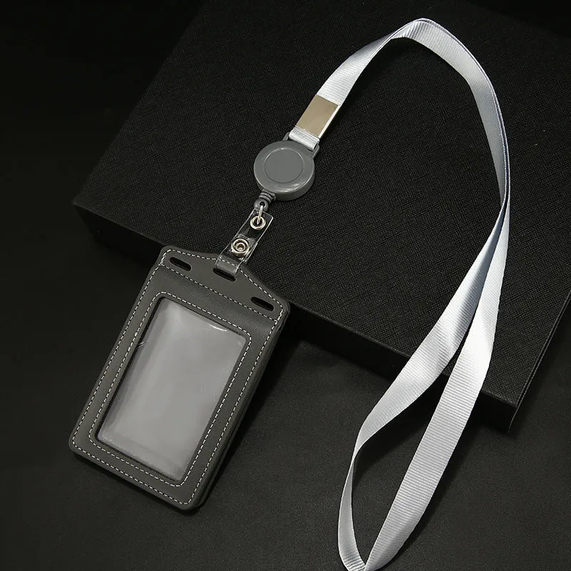 Work Name Tag Retractable Lanyard Airport Card Holder