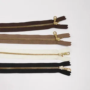 YKK 4.5 Brass Bag Zipper with Donut Pull 12 Inch