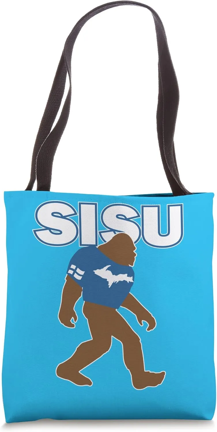 Yooper Bigfoot SISU Upper Peninsula Michigan Finn Tote Bag