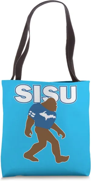 Yooper Bigfoot SISU Upper Peninsula Michigan Finn Tote Bag