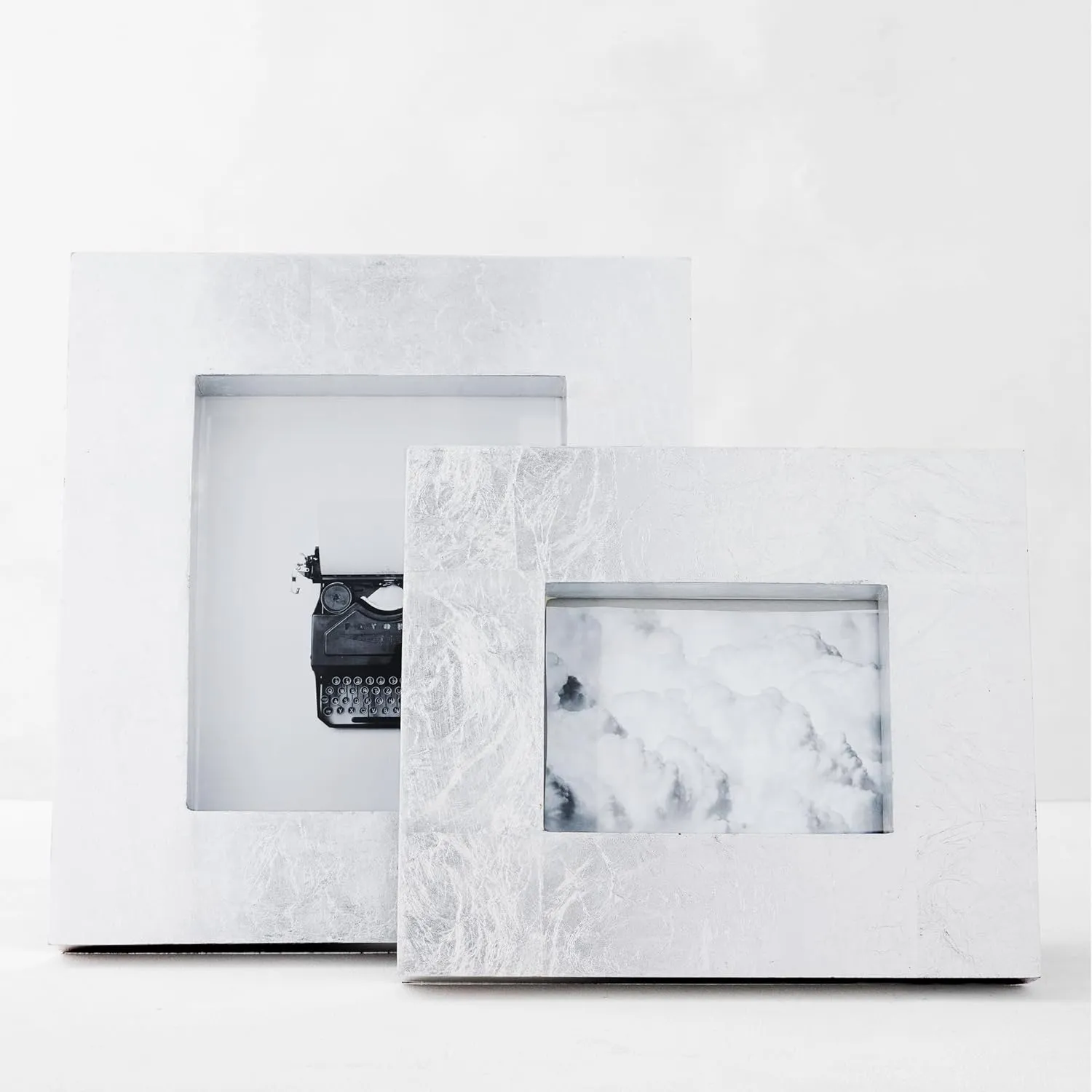 Z Gallerie Arcadia Frames, Elegant Single Wood Photo Frame with Silver Foil Finish for 8" x 10" Pictures, Tabletop or Wall Mount Display with Felt Backing